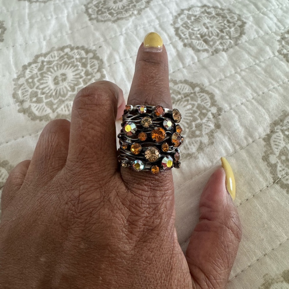 Elegant Orange Ballroom Ring